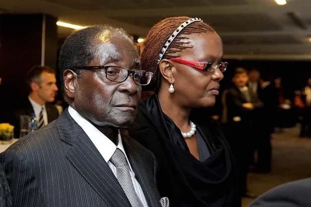 Former Zimbabwean first couple Robert and Grace Mugabe. Source: Google