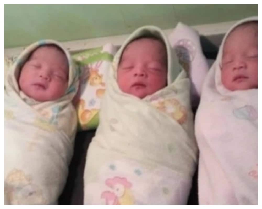 Mother who had triplets in Toyota's back seat names her babies after the car's make