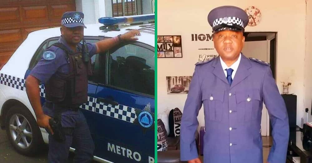 A collage picture of deceased metro police officer Errol Ogle