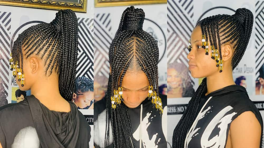 Braids hairstyle shop straight up