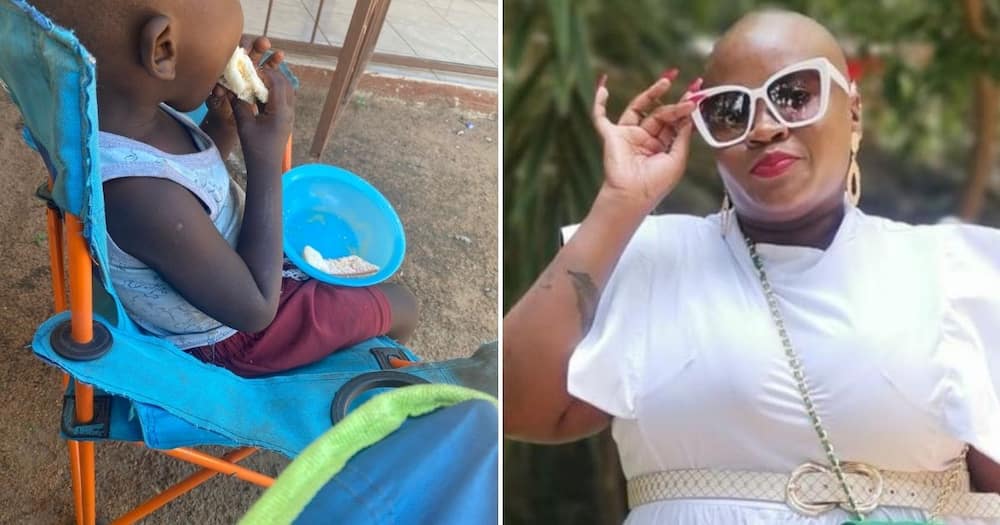 Johannesburg woman shares story and pictures helping hungry child, netizens think she is clout chasing