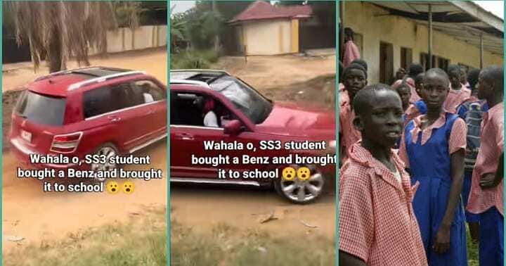 Video trends as SS3 student drives Benz to school