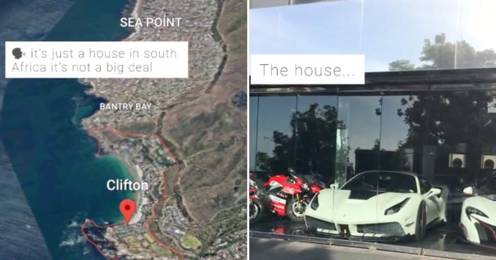 A TikTok user shows an expensive home in Clifton that housed luxurious cars