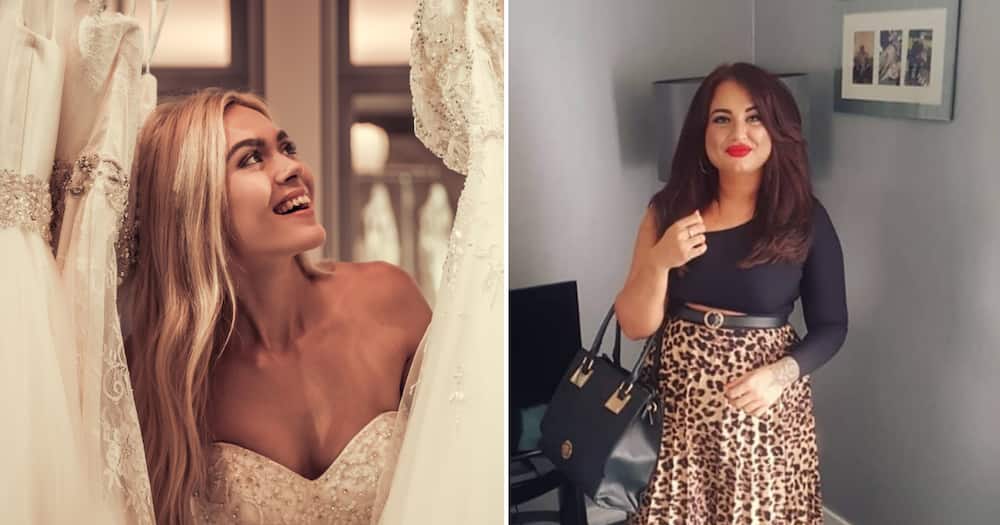 A Scottish bride-to-be is happy with her two cheap wedding dresses