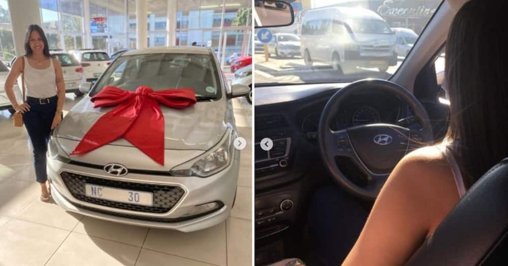 Woman upgrades car months after buying her first one, proud moment