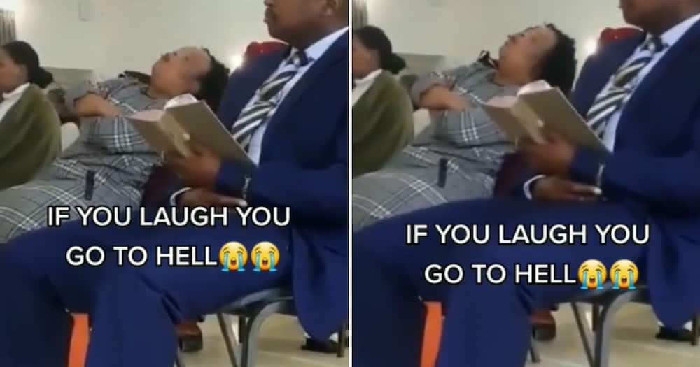 A gogo falling asleep in church and losing her wig