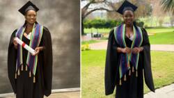 Former 'Scandal' actress Nolwazi Shange celebrates bachelor's degree in marketing, posts 4 pictures in regalia