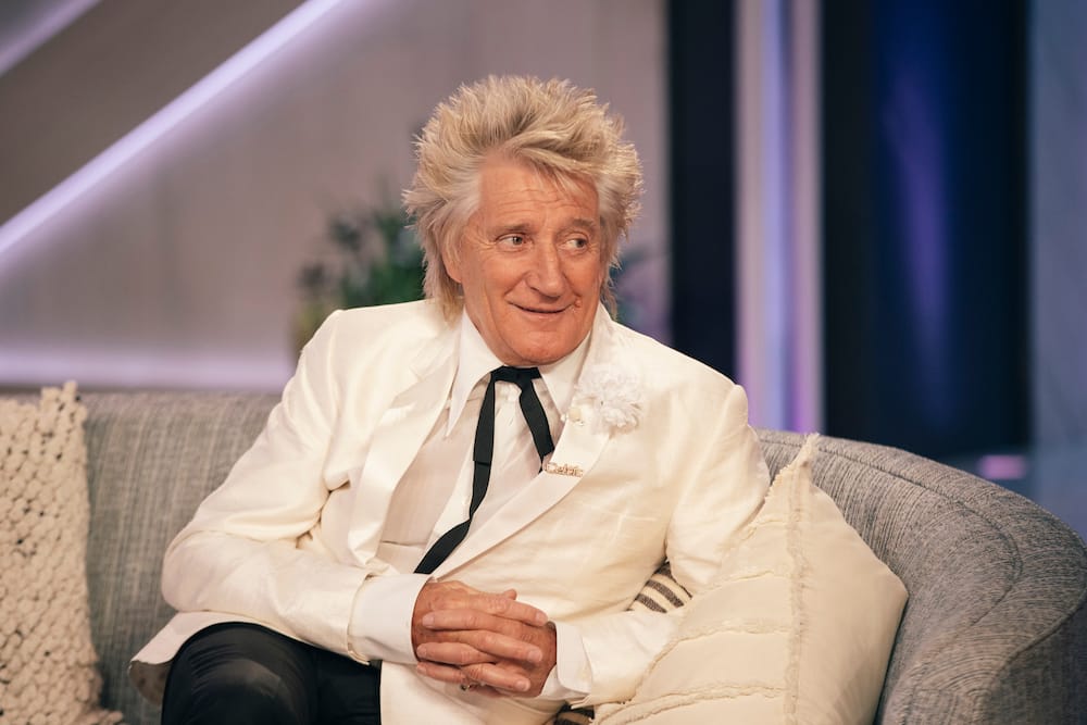 Rod Stewart on the set of The Kelly Clarkson Show