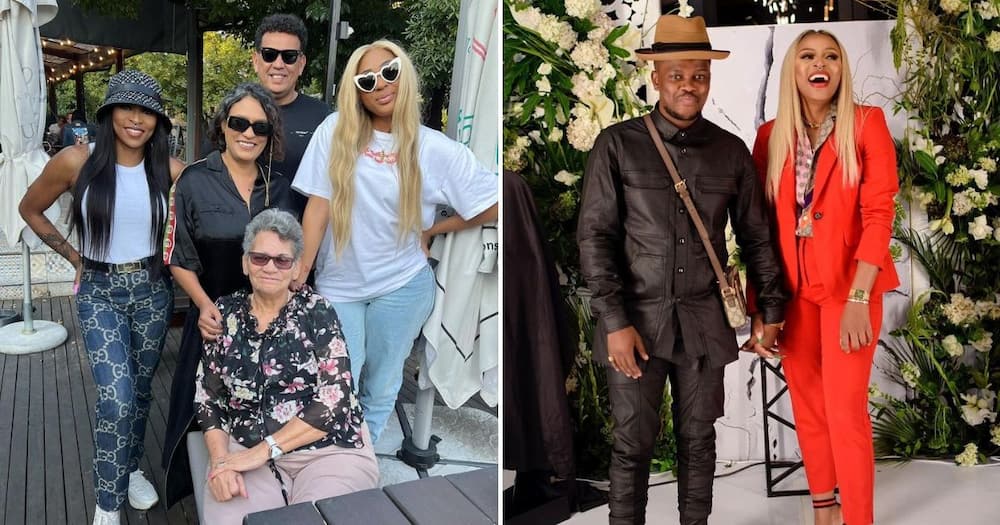 DJ Zinhle was dragged for hanging out with AKA's mom Lynn Forbs, Tony Forbes, and Nadia Nakai.
