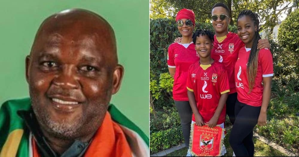 Al Ahly coach Pitso Mosimane has praised his family for standing behind him. Image: @TheRealPitso/Twitter