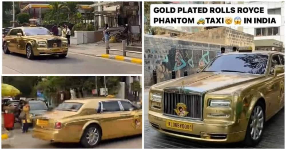 Rolls Royce Phantom, India, gold-plated, taxi