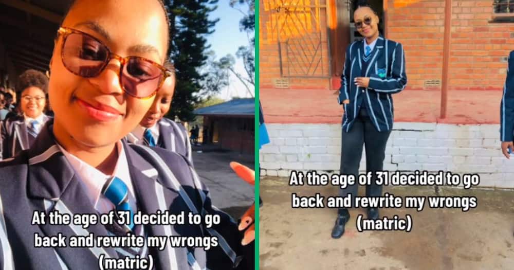 31 year old woman goes back to matric