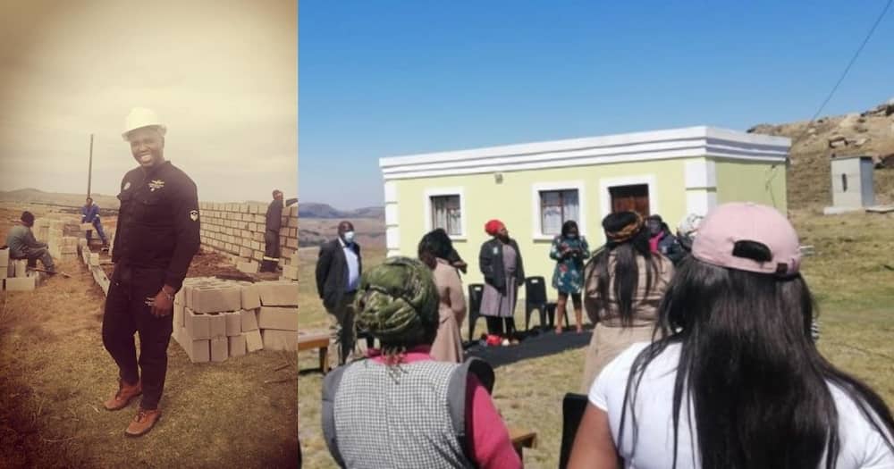 Community builds house for family Export