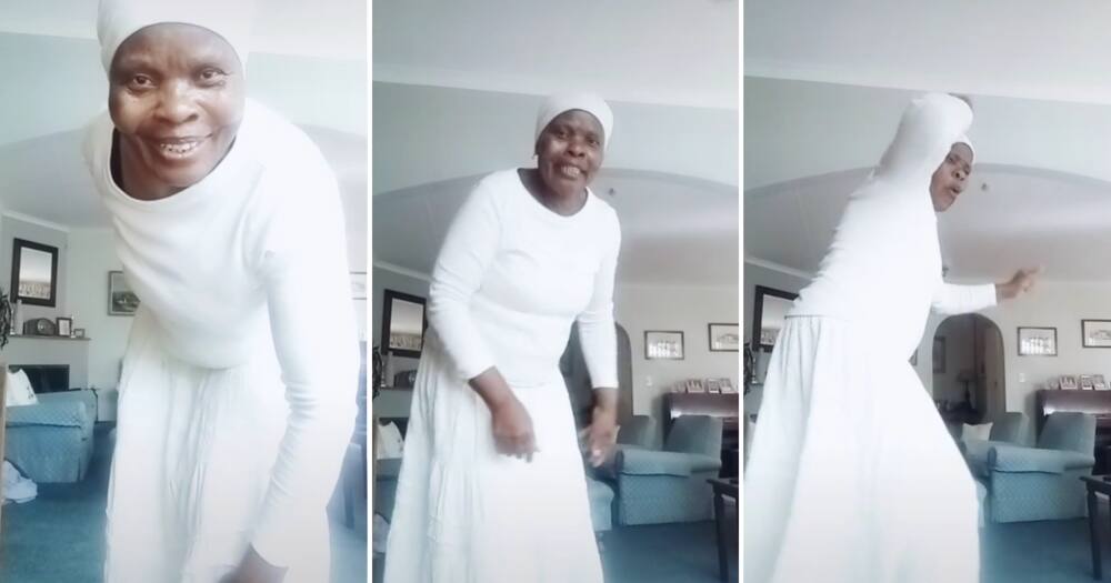 A clip of a cute lady getting ready to take on Thursday was adored by Mzansi peeps.