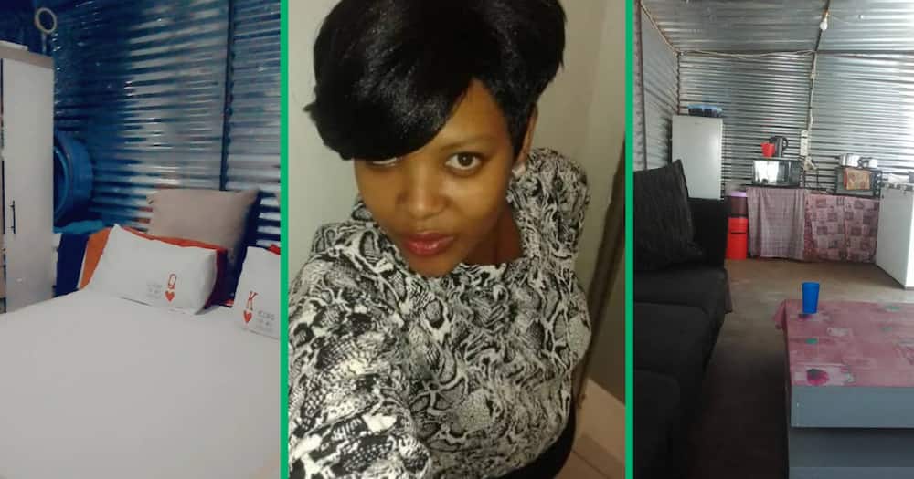 This woman managed to furnish her humble home off a Sassa grant and a part-time hairdressing gig