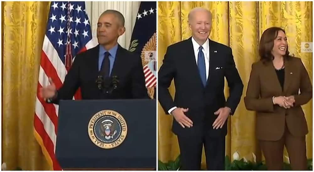 Barack Obama trolls Biden in viral video.
