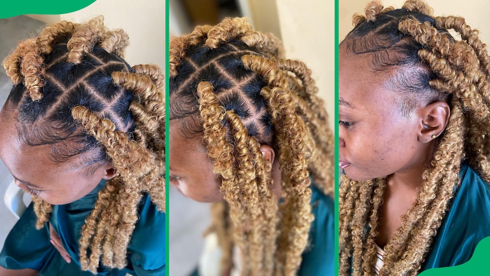 Butterfly locs with square partings