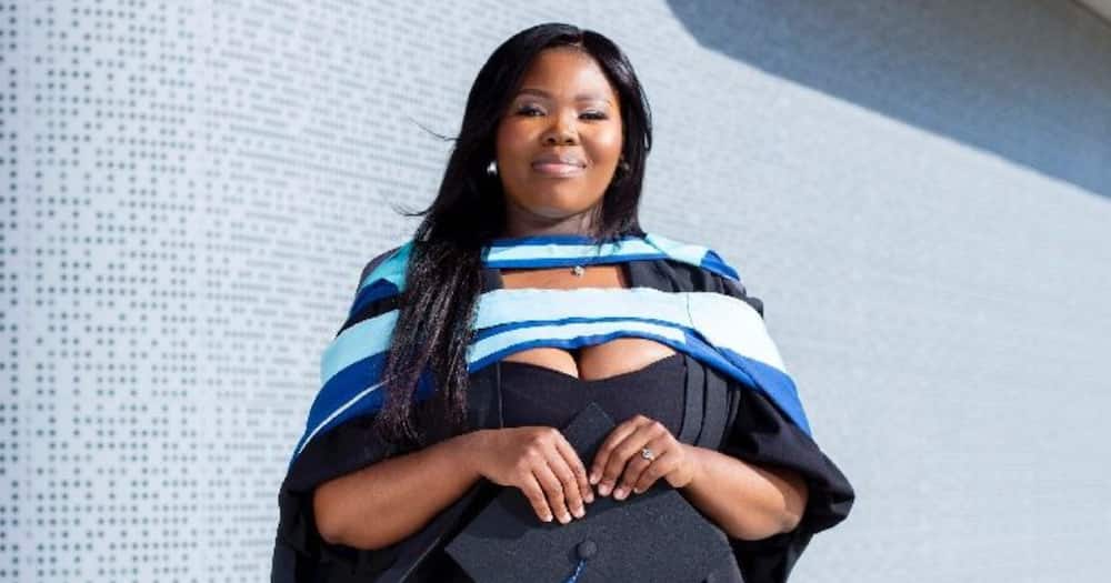 A lady in Eastern Cape who obtained her master's degree after five years of hard work