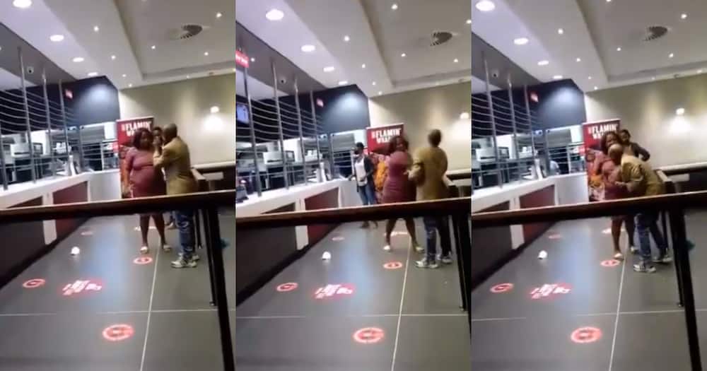 SA Reacts Angrily to Clip of Lady Slapping Man in Fast Food Restaurant