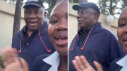 Schoolgirl meets President Cyril Ramaphosa, calls him by his first name, Mzansi peeps bust over ama2K