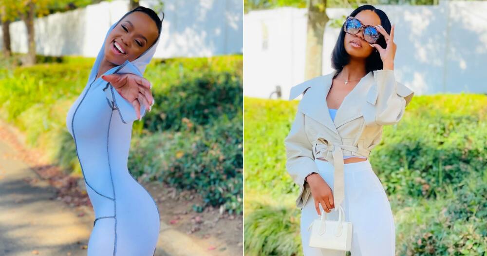 Ntando Duma heats up the social media streets with her winter fashion