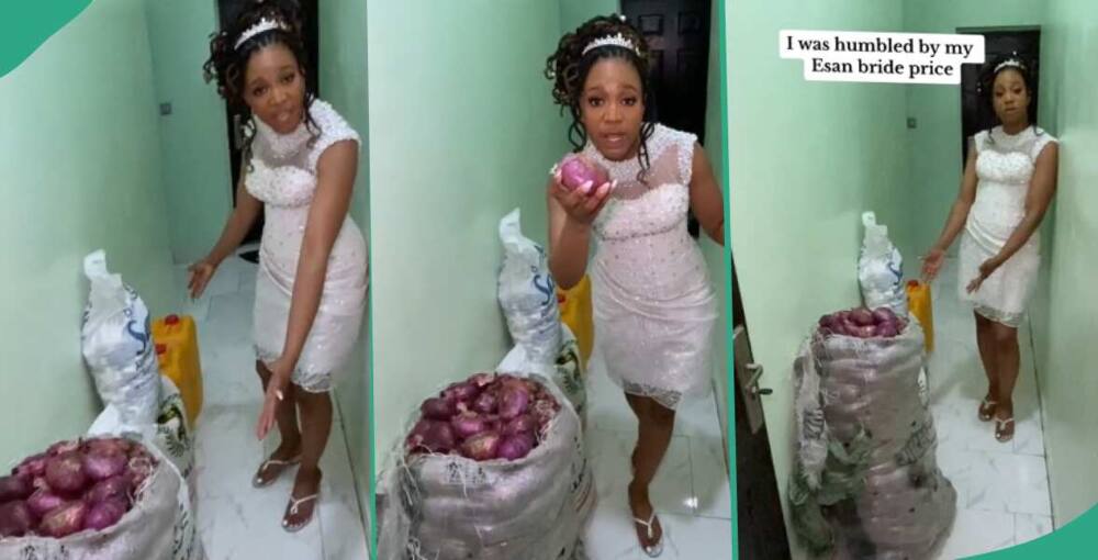 First class graduate sees her bride price items, funnily expresses disappointment
