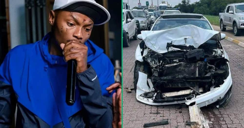 Shebeshxt takes pictures after car accident