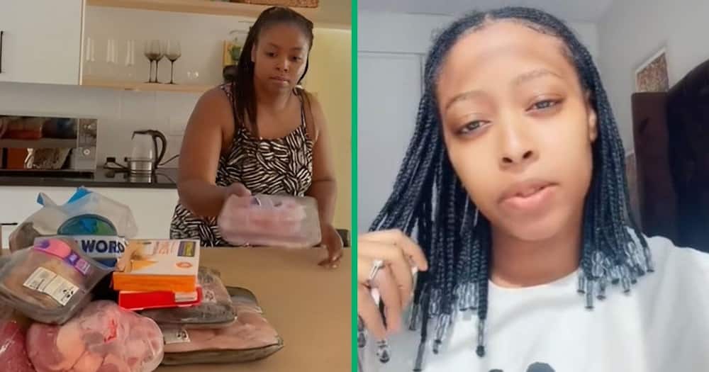 Woman in TikTok video unpacks R4k groceries