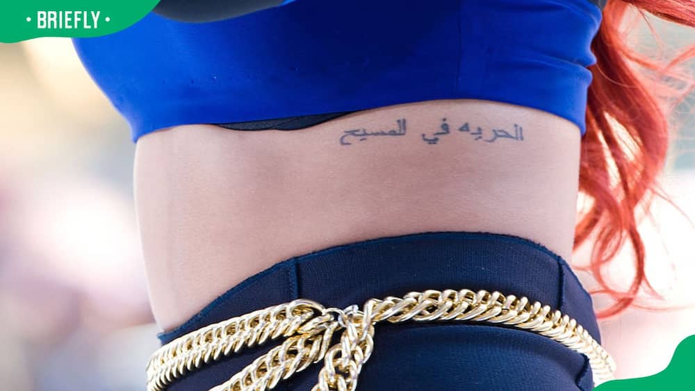 Rihanna's Arabic script tattoo