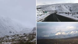 Photos and videos show snow covering parts of the Western Cape