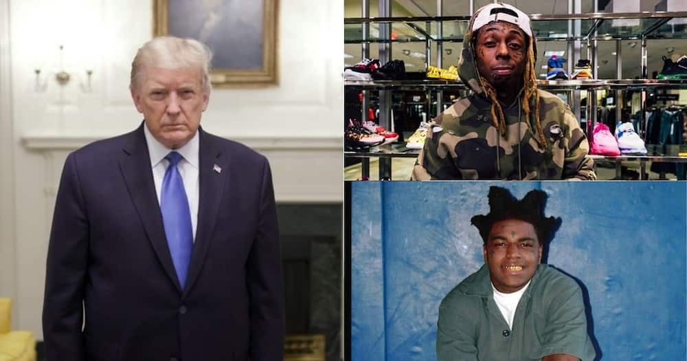 Donald Trump Pardons Lil Wayne and Kodak Black on Final Office Day.