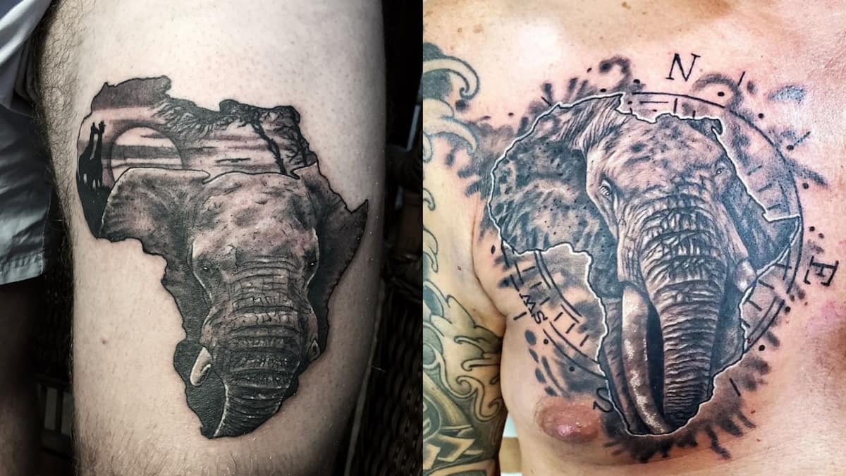 Tattoo of Elephants Animals