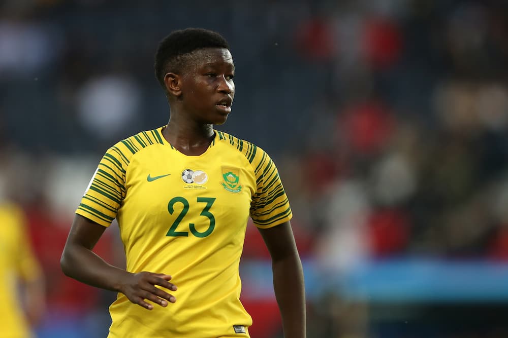 Sibulele Holweni during the 2019 FIFA WWC France group B match between SA and China PR at Parc des Princes on 13th June 2019.