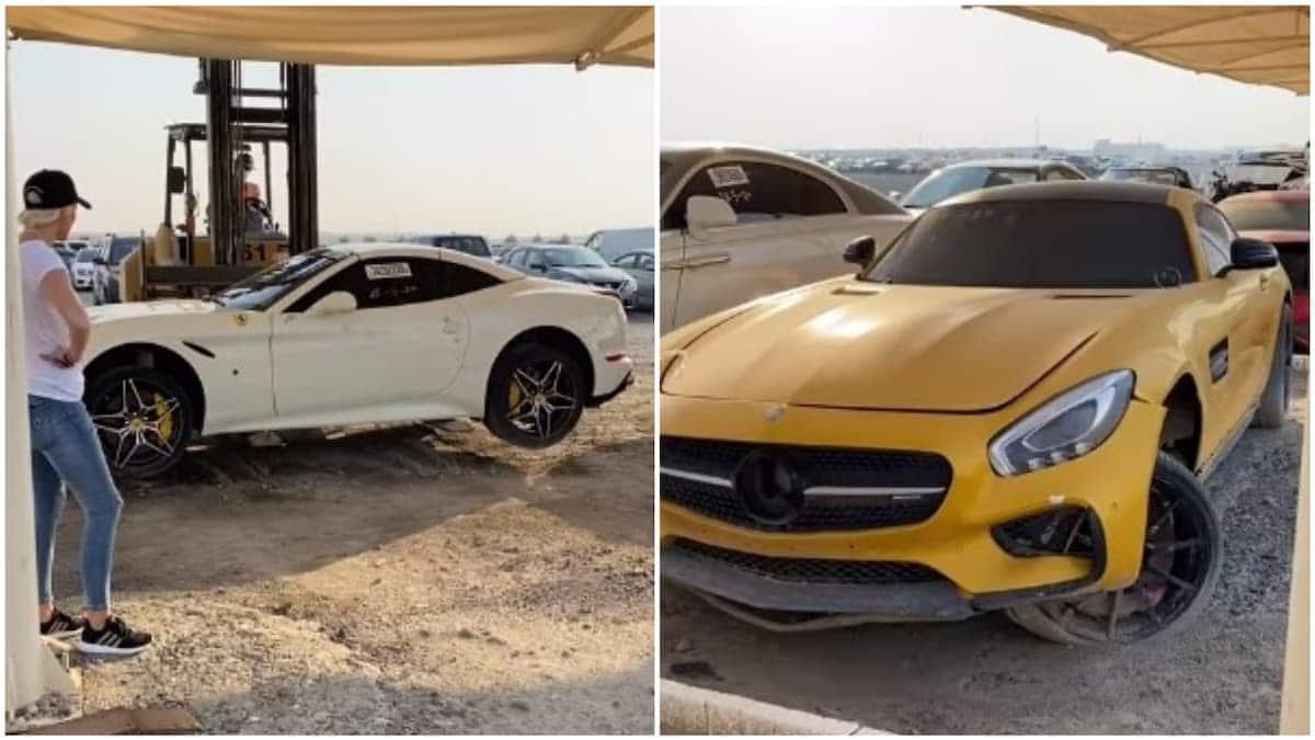 Viral Video Shows Dubai Scrapyard Filled with Rolls Royces, Supercars