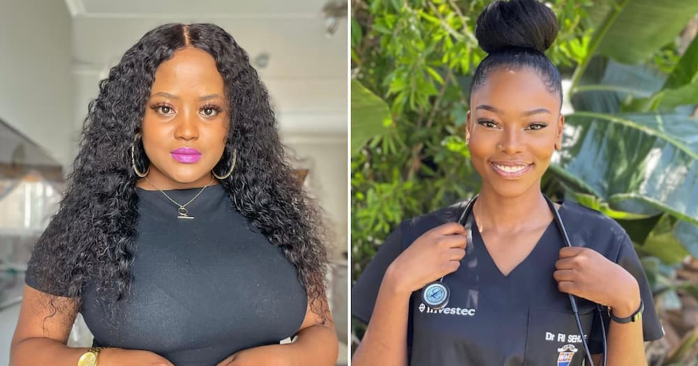 One woman congratulated her younger sister for becoming a doctor
