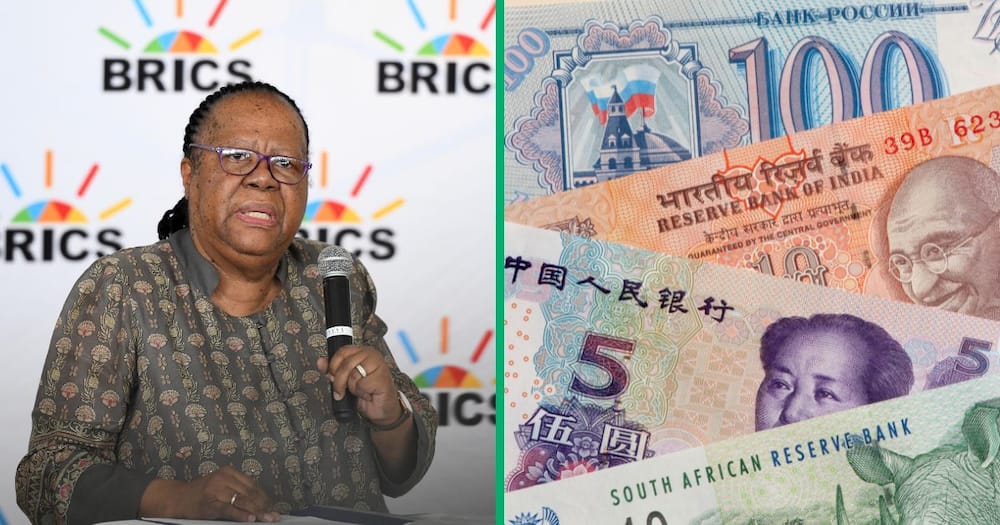Naledi Pandor, South African Minister of International Relations and Cooperation addresses a media conference on the second day of the BRICS Foreign Ministers Meeting in Cape Town