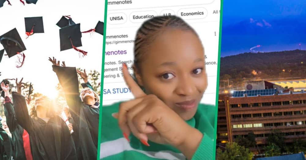TikTok of woman showing UNISA how to study easier