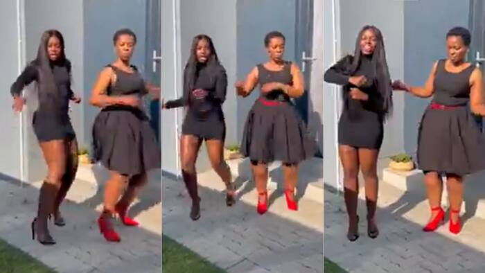 Video of gorgeous mother and daughter getting down with smooth amapiano moves wows Mzansi, "Get it mama!"