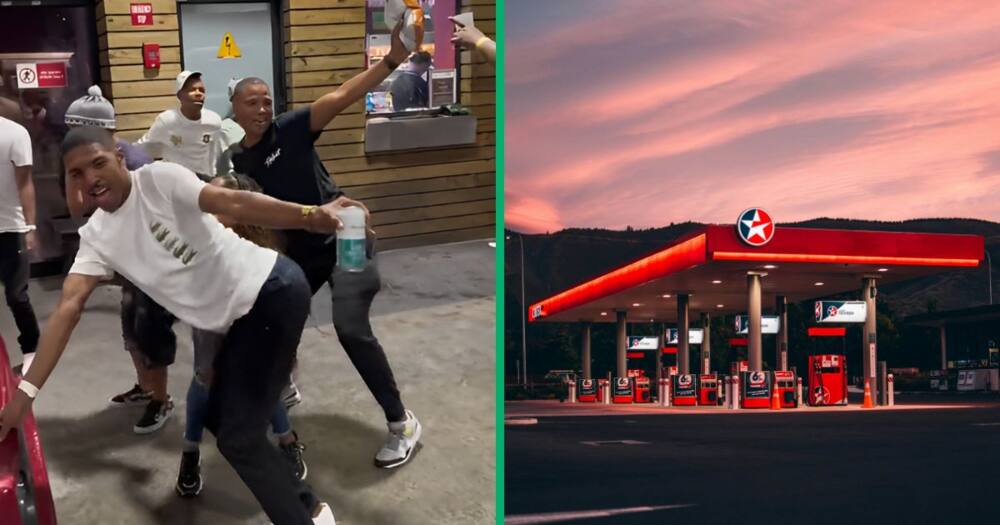 Youngsters in Knysna created a vibe at a gas station, leaving Mzansi amazed.