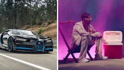 An expensive car crash saw Bad Bunny's R50 million Bugatti hit from the back by Lamborghini SUV driver