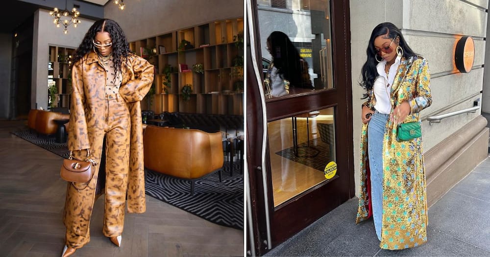 Bonang Matheba rocks a Gucci outfit head to toe and leaves the internet shaking
