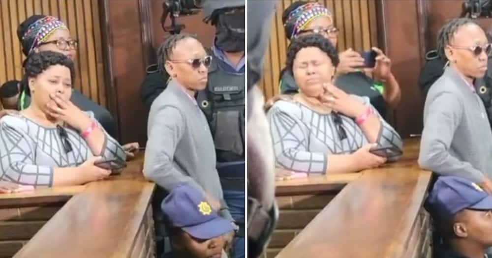 A video of Dr Nandipha Magudumana's mother crying in court