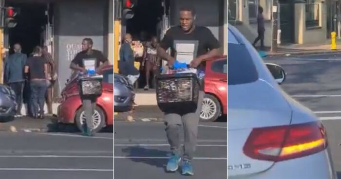 Unbelievable Mzansi Reacts To Man Driving Mercedes Seen Looting