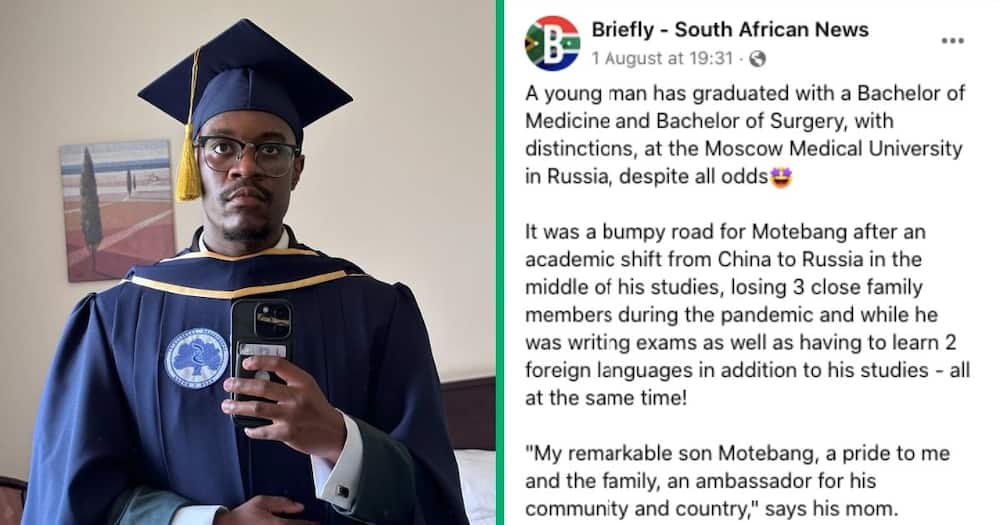 This man graduated with two degrees