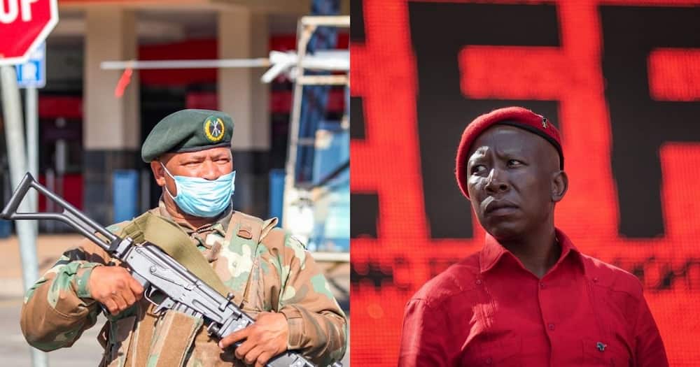 SANDF, Julius Malema, soldiers, starving, snap back
