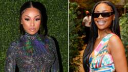 Bonang Matheba shows off her hourglass figure in a blue dress, Video leaves SA salivating: "Absolutely stunning"