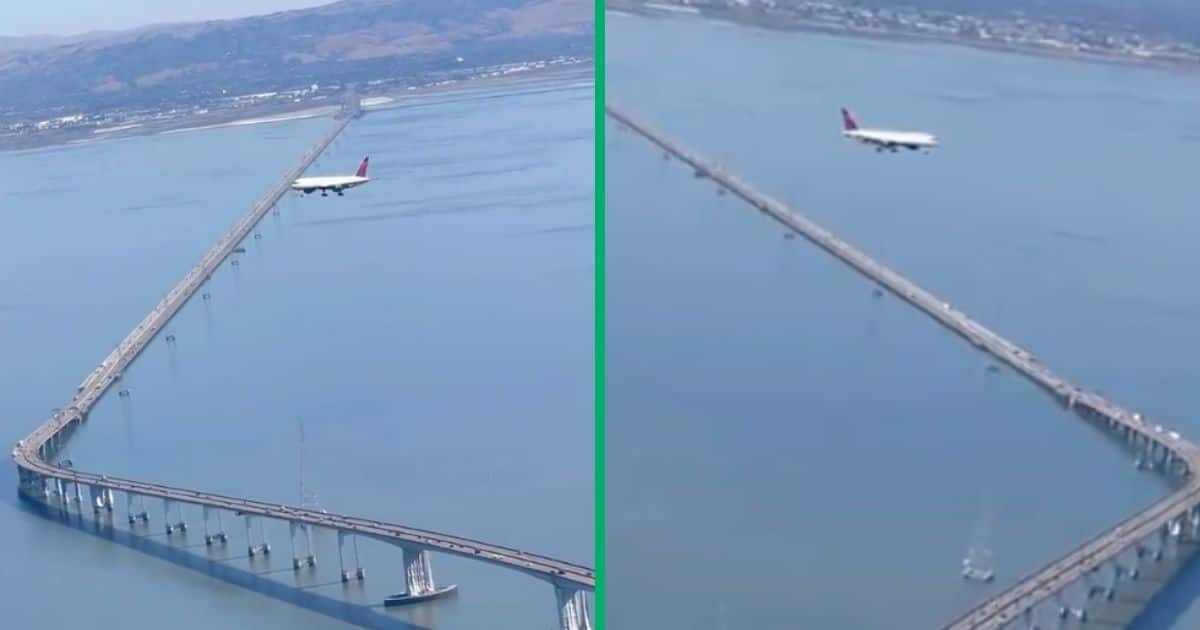 Plane Appears To Hang Mid-Air, Bizarre Optical Illusion Over San ...