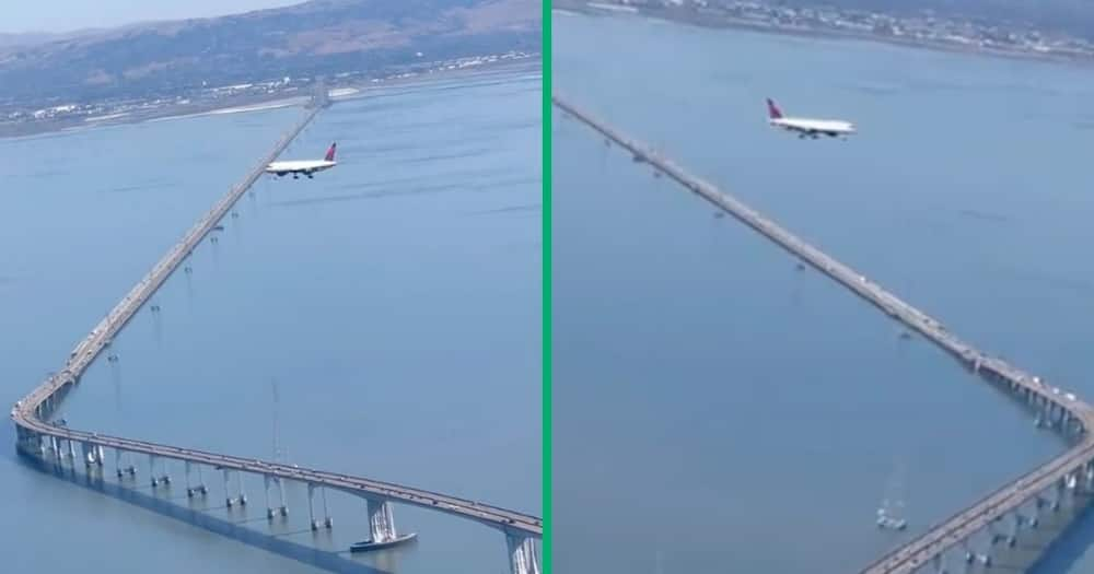 Plane Appears To Hang Mid-Air, Bizarre Optical Illusion Over San Francisco Caught by Passenger - Briefly.co.za