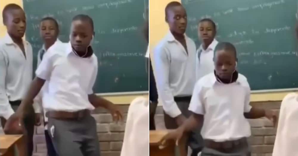 South African kid dances at school