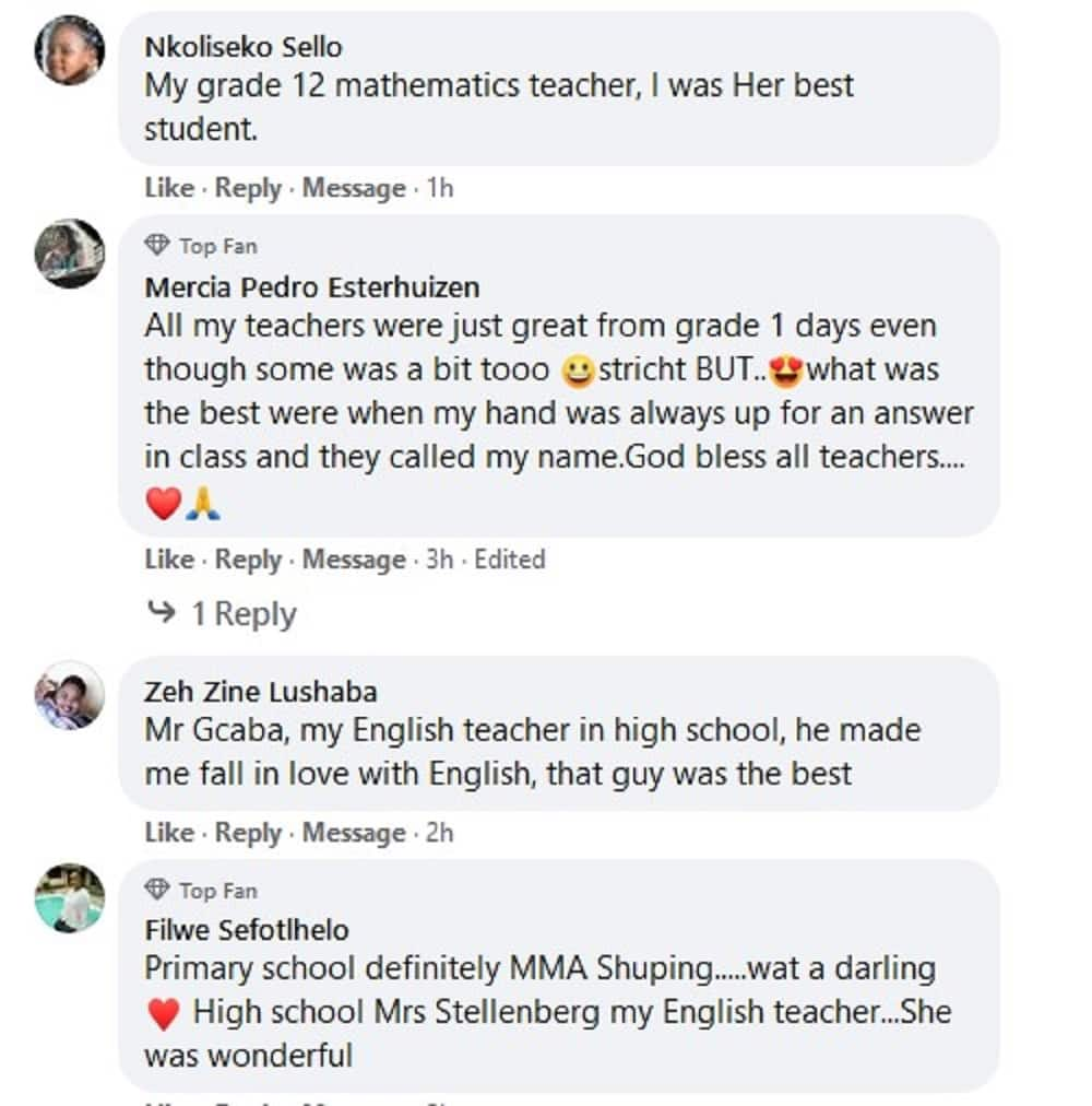 World Teacher's Day: SA shares fondest memories of favourite educators